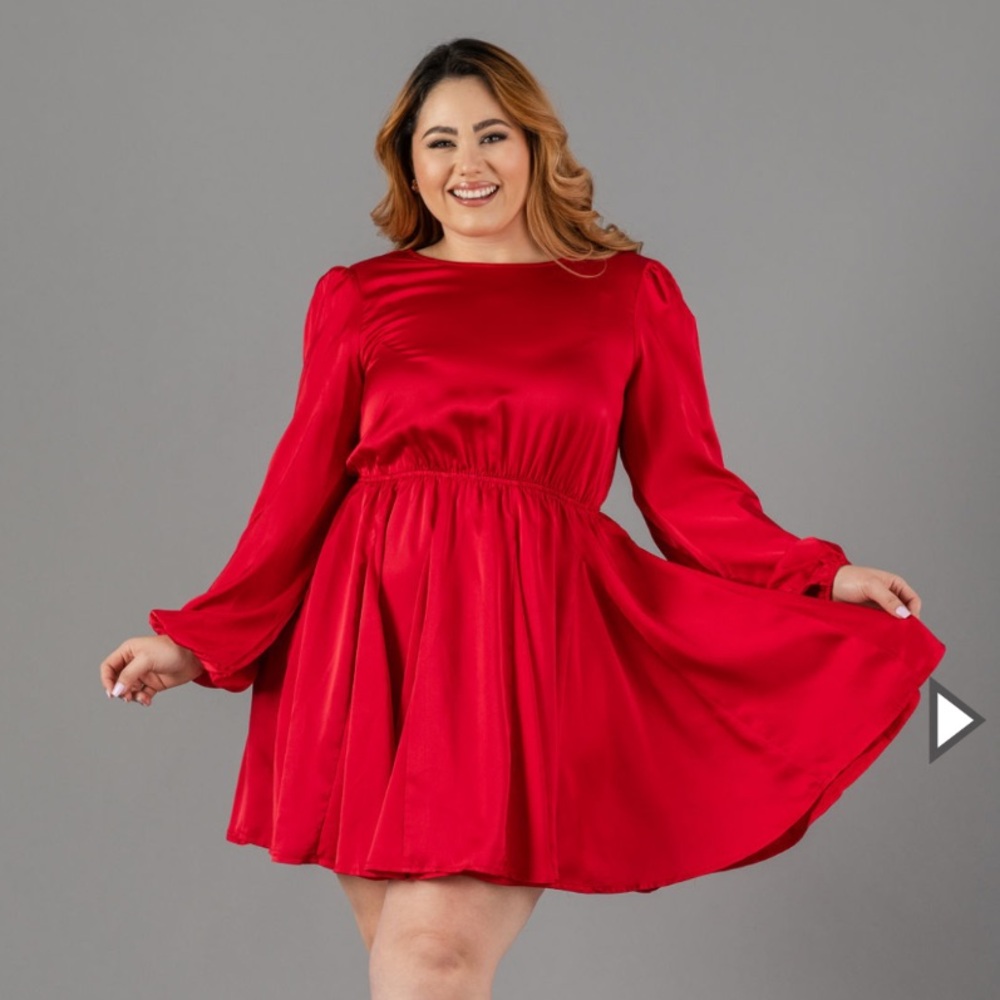Mittoshop Satin Cut Out Back Mini Dress size L